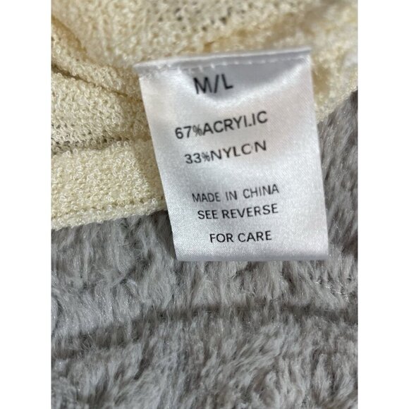Wishlist Ivory Lightweight Oversized Knit Sweater Women's Size M/L - Picture 4 of 5